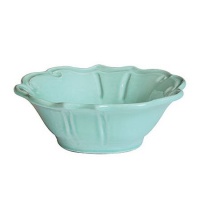 Vietri Incanto Aqua Baroque Cereal Bowl 7.25 in D (Set of 2)