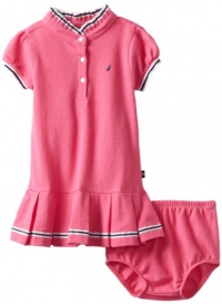 Nautica Baby-girls Infant Pique Polo Dress, Pink, 24 Months