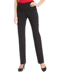 Style&co.'s straight-leg trousers are a seasonless staple in any work wardrobe.