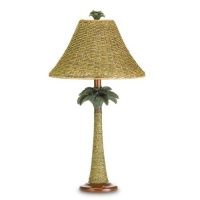 Rattan Rope Style Palm Tree Lamp Light Tropical Decor