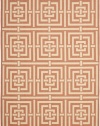 Safavieh Courtyard Collection CY6937-21 Terracotta and Cream Indoor/Outdoor Round Area Rug, 5-Feet 3-Inch