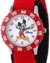 Disney Kids' W000229 Mickey Mouse Stainless Steel Time Teacher Watch with Moving Hands