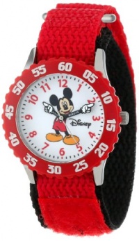 Disney Kids' W000229 Mickey Mouse Stainless Steel Time Teacher Watch with Moving Hands