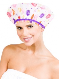 Betty Dain Stylish Design Mold Resistant Shower Cap, The Hipster Collection, Flower Power