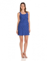 laundry BY SHELLI SEGAL Women's Lace Tank Dress, Jet Blue, 10