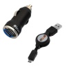 GTMax 2A 10W 2-Port USB Car Charger Adapter+Micro-USB Sync/Charge Data Cable for Samsung Galaxy S3/SIII, Galaxy S2/S II, Skyrocket, Aviator, Galaxy Nexus, Galaxy Note, Motorola Atrix HD and Other Android Cell Phone, Window Mobile Phone, Ebook, MP3 Player,