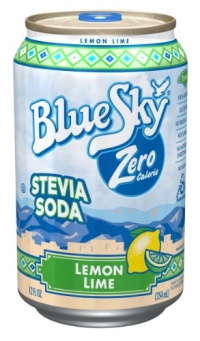 Blue Sky ZERO Calorie Lemon Lime Stevia Soda, 12-Ounce Cans (Pack of 24)