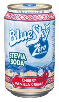 Blue Sky ZERO Calorie Cherry Vanilla Creme Stevia Soda, 12-Ounce Cans (Pack of 24)