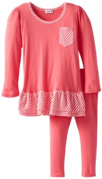 Splendid Littles Girls 2-6X mini long sleeve tunic set, Smoothie, 4T