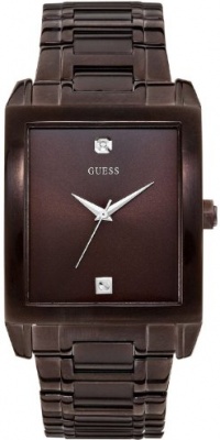 Guess Watch, Men's Diamond Accent Brown Ion-plated Stainless Steel Bracelet U0102G1