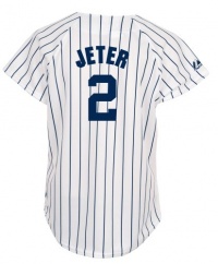 MLB New York Yankees Derek Jeter Women's White/Navy Fashion Replica Jersey