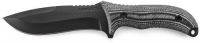 Schrade SCHF10 Drop-Point Full Tang Fixed Blade Knife, Black