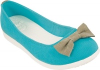 crocs Women's Skimmer Ballet Flat,Aqua/Oyster,11 M US