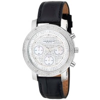 Akribos XXIV Women's AK437SS Diamond Quartz Chronograph Stainless Round Bracelet Watch