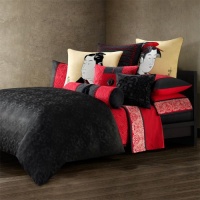 Natori Geisha Duvet Cover - Black - King