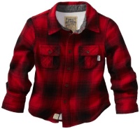 True Religion Boys 2-7 Flannel Plaid Shirt, Garnet, Medium