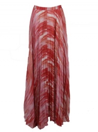 Alice + Olivia Womens Pleated Print Long Maxi Skirt