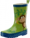 Stephen Joseph Boys 2-7 Monkey Rain Boots, Jungle Green, 10