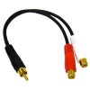 C2G / Cables to Go 03177 Value Series RCA Mono Male to Two RCA Stereo Female Y-Cable -6 Inch Black