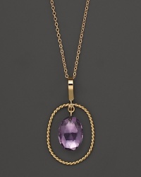 Rosecut amethyst adds rich sparkle to 14K yellow gold. By Nancy B.