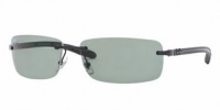 Ray-Ban 8304 002/9A Black Gloss 8304 Carbon Fibre Rimless Sunglasses Polarised Lens Category 3