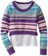 Energie Girls 7-16 Kelly Multistripe Twofer Sweater, Purple Combo, X-Large