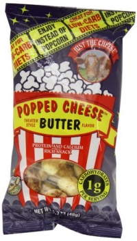 Just the Cheese Popped Cheese, Butter Flavor, 1.7-Ounce Bags (Pack of 6)