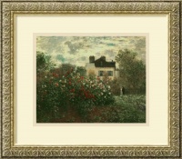 The Artist's Garden at Argenteuil, 1873 Framed Print by Claude Monet Framed