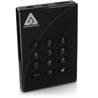 Apricorn Aegis Padlock Pro 500 GB USB 2.0 and eSATA 256-bit Encrypted Portable External Hard Drive A25-PLe256-500 (Black)