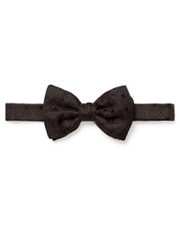 Add verve to your formal attire with a spruced-up bow tie from Salvatore Ferragamo, rendered in soft Italian silk for the look and feel of luxury.