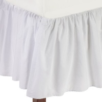 American Baby Company 100% Cotton Percale Ruffle Crib Skirt, White