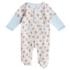 ABSORBA Baby-boys Newborn Monkey Mock 2-Fer Sleeves Footie