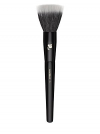 This unique brush features synthetic and natural bristles for versatile effects and provides the lightest application of highlighters, blush and face powders for a flawless, professional look. Denser brush hairs absorb more product for applying color or buffing off excess pigments. Made in USA. 