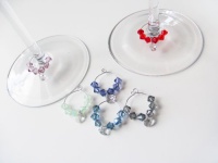 Baublesque Wine Markers - 6 Pc Multi-Colour Swarovski Element Crystal Set