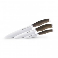 Anolon Bronze Santoprene Cutlery 3-Piece Chef Knife Set Anolon Bronze Santoprene Cutlery 3-Piece Ch