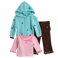 Babytogs Girls 2-6X 3 Piece Cardigan Sweater