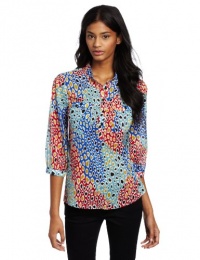 Trina Turk Women's Bentley Blouse, Multi, Petite