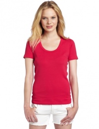 Three Dots Women's Short Sleeve Scoop Neck Tee