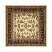 Safavieh LNH331A Lyndhurst Collection Ivory and Rust Square Area Rug, 6-Feet