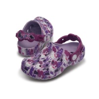 Crocs Hello Kitty Forest Clog (Toddler/Little Kid),Lavender/Viola,8 M US Toddler