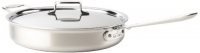 All-Clad Brushed Stainless D5 6-Quart Saute Pan with Lid