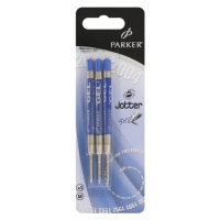 Parker Ballpoint Gel Pen Refills, Gel Ink, Blue Ink, Medium Point, 3/Pack