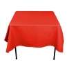 70 in. Square Polyester Tablecloth Red