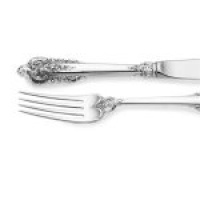 Wallace Grande Baroque 4-Piece Dinner-Size Sterling Flatware Place Setting, Service for 1