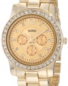 XOXO Women's XO5503 Gold-Tone Rhinestones Bezel Bracelet Watch