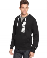 Keep your sporty style simple and comfortable with this fleece hoodie from Puma.