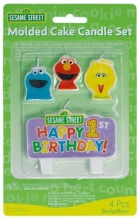 Sesame Street 1st - Molded Candle Set (4 count)