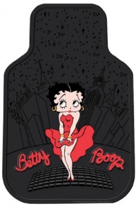 Plasticolor 001422R01 Universal-Fit Molded Betty Boop Skyline Front Floor Mat - Set of 2