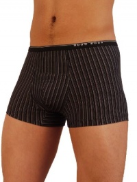 HUGO BOSS Mens Boxer Bm Striped With Logo, Black, Small