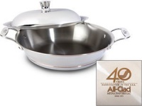 All Clad 6304-SS Stainless Steel Copper Core 4-Quart 40th Anniversary American Casserole Pan with Lid